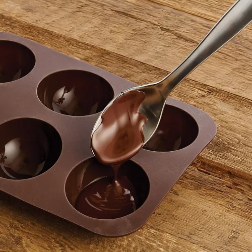 Vista 2 de Mrs. Anderson's Baking Hot Cocoa Bomb Semi Sphere Forms, silicona antiadherente de grado europeo, juego de 2