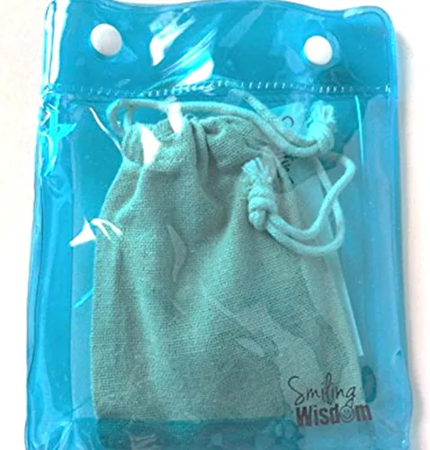 Vista 5 de Smiling Wisdom - Apreciación del maestro - Dándoles el coraje de crecer mini tarjetas de felicitación y llavero set de regalo (árbol azul), Azul