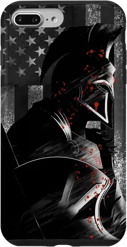 Vista 12 de Funda patriótica para iPhone 16 con bandera de Estados Unidos Spartan Warrior griego antiguo