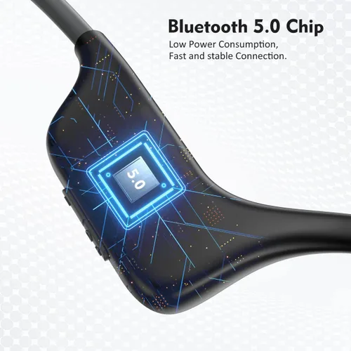 Vista 9 de PARAMITA DG08 Auriculares de conducción ósea, Bluetooth 5.3, auriculares inalámbricos impermeables deportivos con micrófono, para entrenamientos