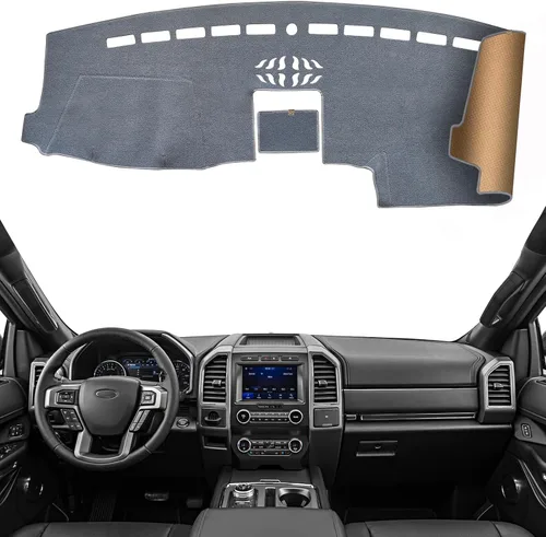 Vista 13 de Cubierta de Salpicadero Alfombrilla de Tablero Compatible con Ford F-150 2014-2009 (Sin Modelos HUD), Alfombrilla Antirreflejos para Salpicadero