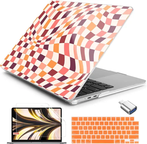 Vista 40 de Batianda AstroGrid - Funda para MacBook Air de 13.6" M2-M5 Chip, Galaxy Líneas abstractas