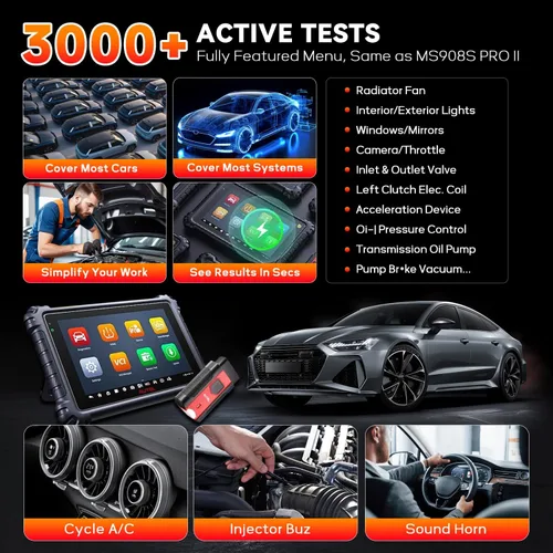 Vista 5 de Autel MaxiSys MS906 Pro-TS OBD2 Escáner de diagnóstico con función TPMS completa 2026 Top Bidirectional Scan Tool, Up of MP900TS MS906PRO MS906