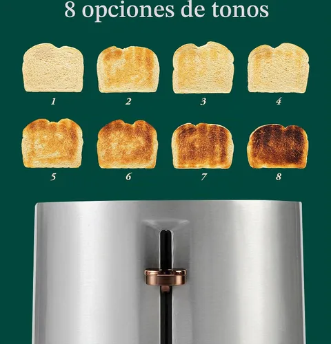 Vista 4 de Café - Tostadora Express Finish para 2 rebanadas Ranuras extra anchas, elevación extra para waffles, pasteles, tostadas Texas y más 4 funciones