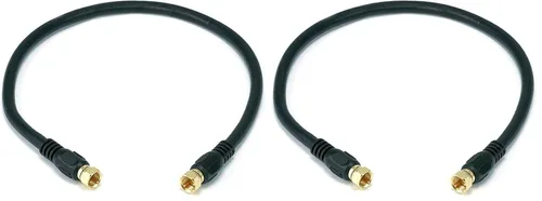 Vista 19 de [Usado] Monoprice RG6 Quad Shield CL2 - Cable coaxial con conector tipo F para televisión, 1.5 pies Negro