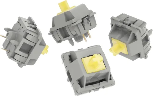 Vista 6 de DUROCK Interruptores POM, interruptores de teclado mecánico prelubricados POM completos, interruptores de llave de 5 pines con vástago P3 liso