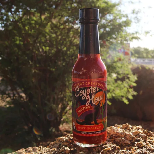 Vista 6 de Salsa picante de criaturas del desierto - Aullido de coyote con jalapeño