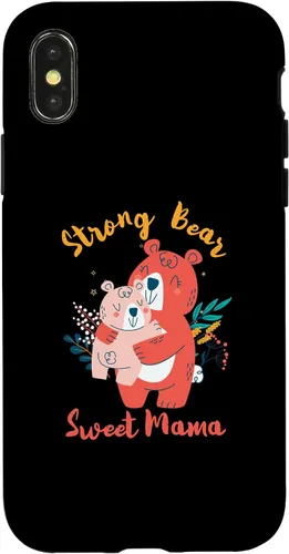 Vista 4 de iPhone 15 Strong Bear Sweet Mama Bear With Bear Cub Funda para el Día de la Madre