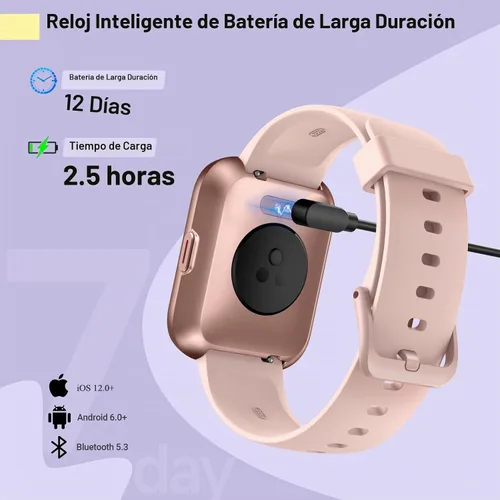 Vista 6 de Reloj inteligente para mujer, compatible con Android y iPhone, reloj de seguimiento de actividad física de 1.8 pulgadas con Alexa, alertas