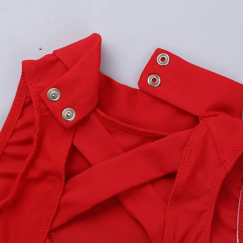 Vista 5 de YiZYiF Camiseta deportiva deportiva de manga larga elástica con cuello alto falso para niños y niñas