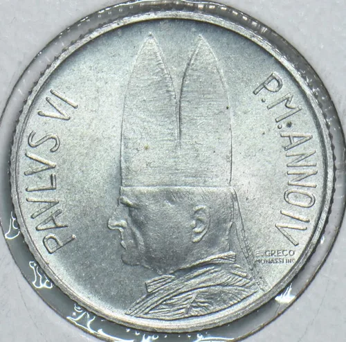 Vista 3 de Moneda Coleccionable Vaticano 1966 2 Lire Paul 198457