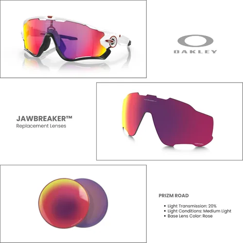 Vista 3 de OAKLEY Original Jawbreaker Replacement Lenses For Men For Women+ Bundle Microfiber Pouch -FRAMES NOT INCLUDED