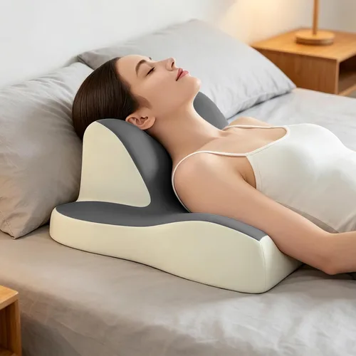 Vista 6 de Almohada refrescante para aliviar el dolor para el cuello, gris