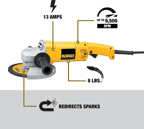 Vista 3 de DEWALT DW840K. Amoladora de ángulo con bolsa y ruedas de 7 pulgadas.