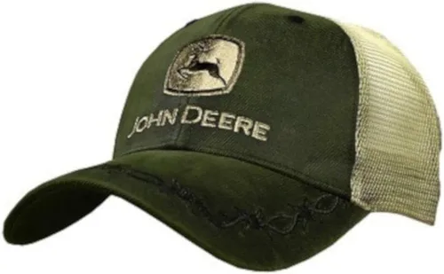 Vista 13 de John Deere Gorra de béisbol con logotipo y malla trasera con contraste, para hombre