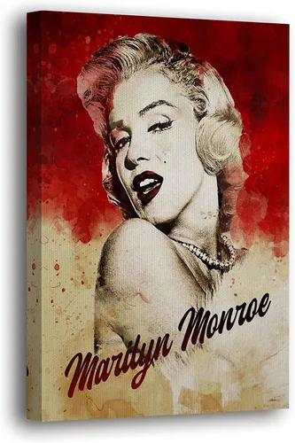 Vista 28 de SpiritualHands Marilyn Monroe - Lienzo decorativo para pared y póster – Decoración femenina moderna de maquillaje femenino, impresión de moda