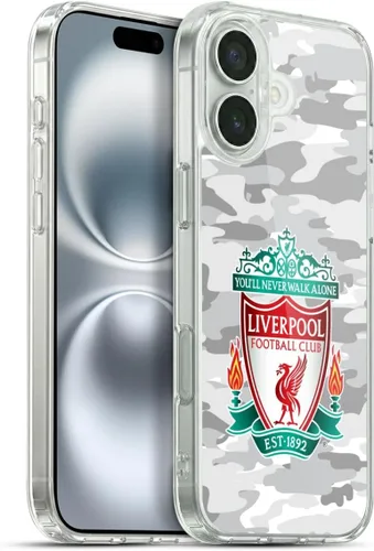 Vista 78 de Head Case Designs Funda de gel con licencia oficial del Liverpool Football Club Away Colourways Crest Camou [protección de grado militar] compatible