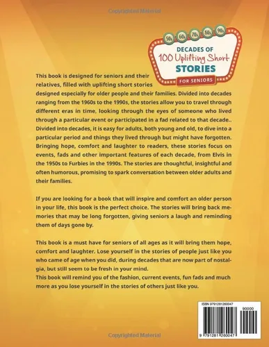 Vista 2 de Decades of Uplifting Short Stories for Seniors 100 Funny Stories from the 50s to 90s that are Easy to Read for Elderly Women and Men (LARGE PRINT)