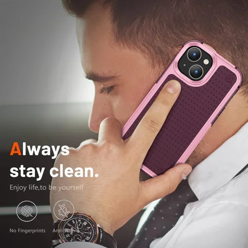 Vista 375 de Jeylly Funda para iPhone SE/Funda para iPhone 5S, Exterior de Plástico Duro que Absorbe Golpes + Interior de Silicona de Goma Defensor contra