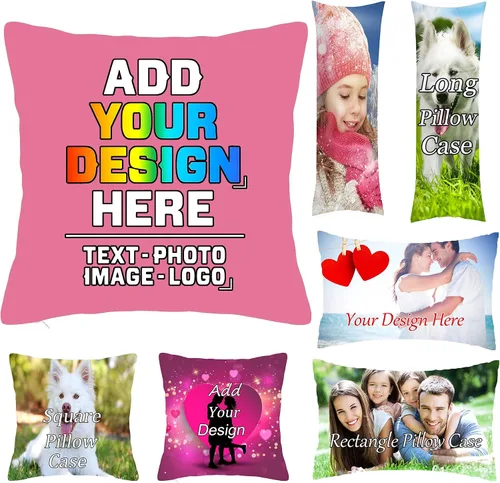 Vista 11 de Fundas de almohada personalizadas, fundas de almohada suaves personalizadas, añade tu texto, foto, decoración del hogar, sofá, cama, sala de estar