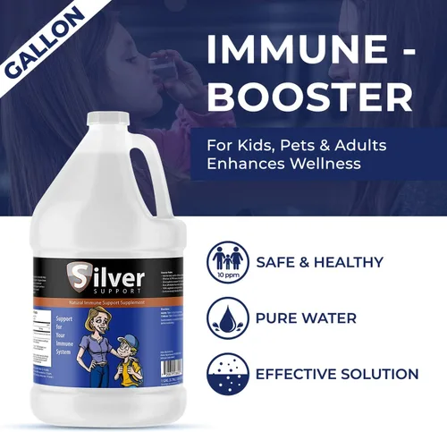 Vista 2 de Natural Immune Support Supplement, Nano-Sized Silver Solution, Immune Booster for Kids, Pets & Adults, Purified Silver, Fortify Your Immune System 1