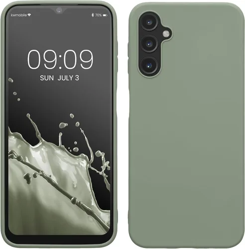 Vista 9 de kwmobile Funda compatible con Samsung Galaxy A12 - Funda protectora de silicona TPU suave y delgada - Azul Báltico