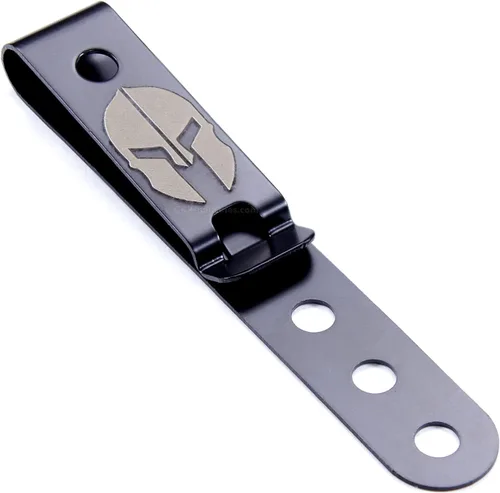 Vista 20 de HolsterSmith - Clip universal de metal para cinturón para hacer fundas, modelo 5, (3 agujeros), color negro táctico