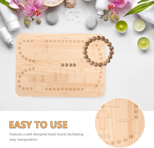Vista 6 de EXCEART Tablero de cuentas ergonómico Herramientas de cuentas para hacer joyas DIY Tableros de cuentas para rosario
