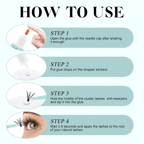 Vista 81 de FADLASH Extensiones de pestañas postizas en abanico con base puntiaguda 10D, extensiones de pestañas postizas de tallo medio, extensiones