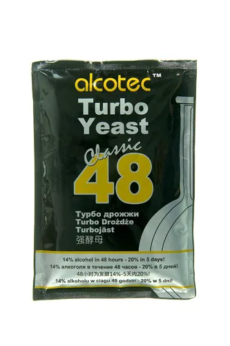 Vista 2 de Alcotec Levadura turbo Classic 48 Levadura de cerveza en polvo Levadura de vino para la elaboración de vino Levadura seca Levadura