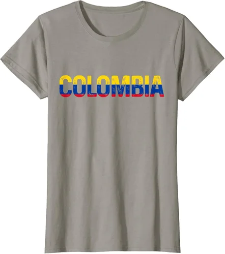 Vista 13 de Camiseta Vintage Pride de la bandera colombiana de Colombia, Negro