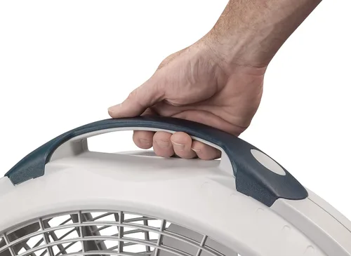 Vista 8 de Ventilador Lasko Wind Machine, ventilador circulador de aire con 3 velocidades, modelo 3300 de 20", gris
