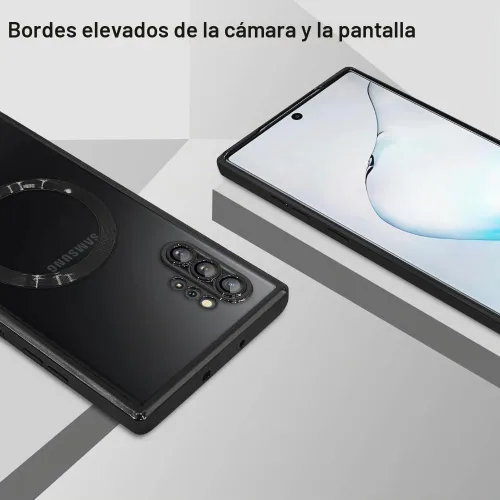 Vista 3 de AIGOMARA - Funda magnética para Samsung Galaxy Note 10 Plus de 6,8 pulgadas, color negro Wireless Charging Compatible, Flexible, Soft TPU