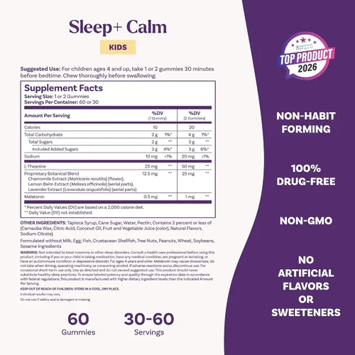 Vista 6 de Natrol Kids Sleep+ - Gomitas de sueño tranquilo para niños