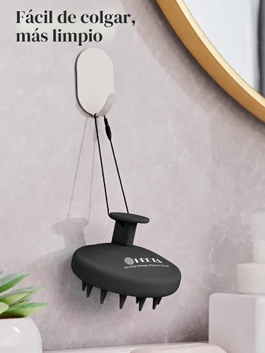 Vista 8 de HEETA Masajeador de Cuero Cabelludo para el Crecimiento del Cabello, Exfoliador de Cuero Cabelludo con Cerdas Suaves, Diseño de Silicona Integrado