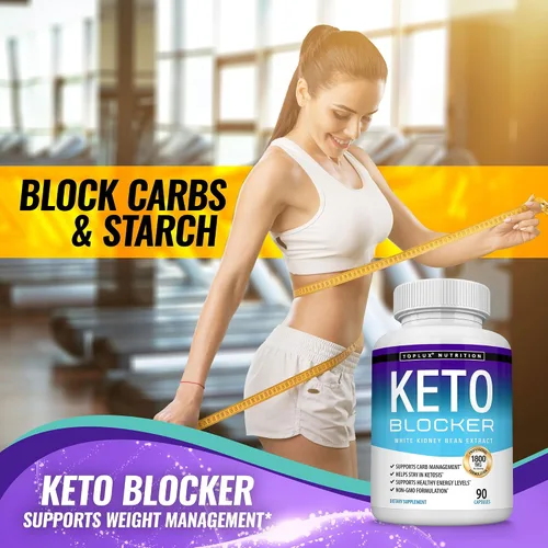 Vista 4 de Toplux Keto Blocker Pills Extracto de frijol blanco - 1800 mg de cetosis natural, apoyo a la dieta Keto, para hombres y mujeres, 90 cápsulas