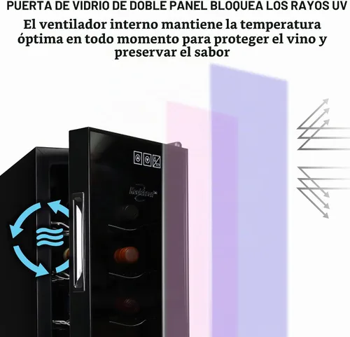 Vista 6 de Koolatron Enfriador de vino termoeléctrico de 10 botellas