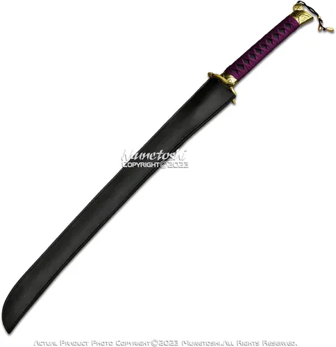 Vista 4 de 38" Amenoma Kageuchi de acero inoxidable Katana Samurai Sword Impact Video Game Prop