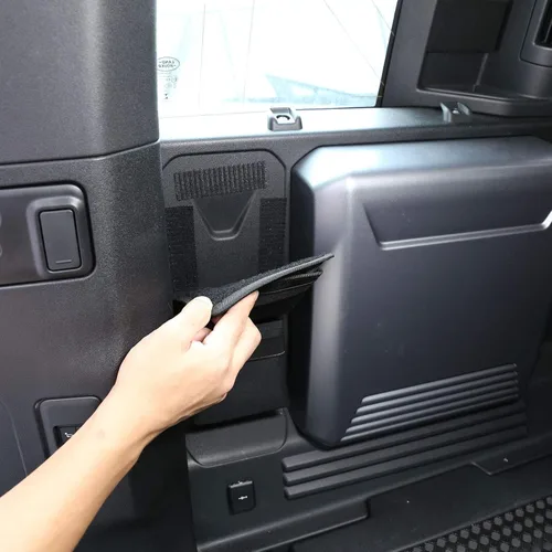 Vista 3 de Caja de almacenamiento de tela Oxford para el interior del maletero del automóvil, organizadores para Land Rover Defender 2020