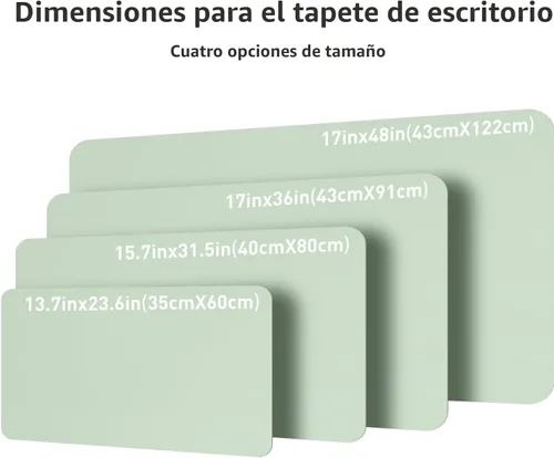 Vista 6 de Aothia - Protector de escritorio de cuero sintético grande, base antideslizante para mouse y superficie para escribir, impermeable, fácil de Agua