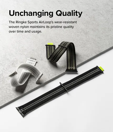 Vista 6 de Ringke Sports Air Loop compatible con Apple Watch Band de 1.929 in, 1.811 in, 1.772 in, 1.732 in, 1.654 in, nailon ligero transpirable para mujeres
