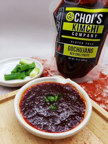 Vista 5 de Gochujang sin gluten [vegano, sin gluten] por Choi's Kimchi Co. fabricado en Estados Unidos. (16 onzas (paquete de 1))