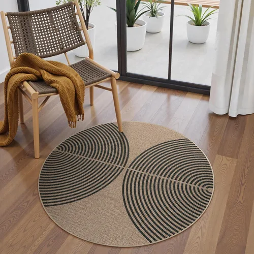 Vista 11 de Lahome Tapetes geométricos para puerta de interior para entrada, alfombra antideslizante lavable de 2 x 3 negro / neutro