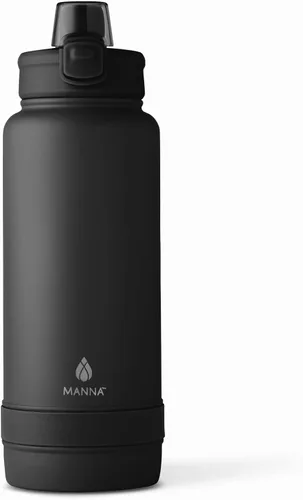 Vista 14 de Manna Botella de acero inoxidable con tapa de bloqueo a presión y boquilla para sorber - 16 onzas - Blazer Powder Coat