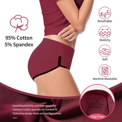 Vista 3 de Ropa interior de algodón para mujer, bragas para mujer, ropa interior de algodón para mujer, bragas para mujer