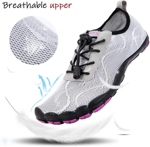 Vista 3 de HIITAVE - Zapatos de agua minimalistas para mujer, de secado rápido, para hacer natación, bucear, surfear, hacer deportes acuáticos, ir a