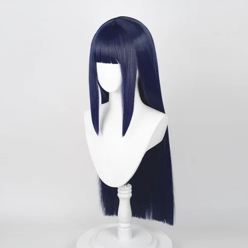 Vista 80 de COSPLAZA Cosplay peluca larga recta plana explosión sintética anime pelo negro