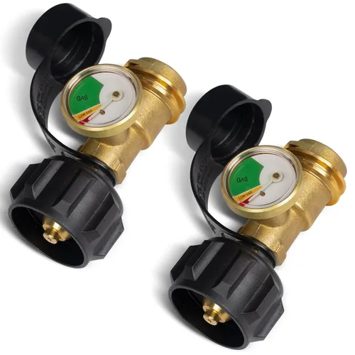 Vista 12 de GASPRO Divisor de propano con calibre, divisor de tanque de propano de 2 vías para 5-40 libras, perfecto para calentadores, estufas de campamento