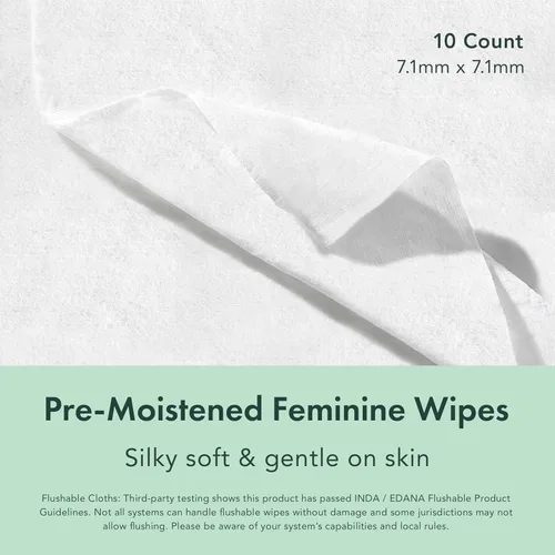 Vista 7 de Rael Cuidado femenino, esencial para el período para mujeres, funda de algodón orgánico regular y almohadillas de noche para mujeres, protectores