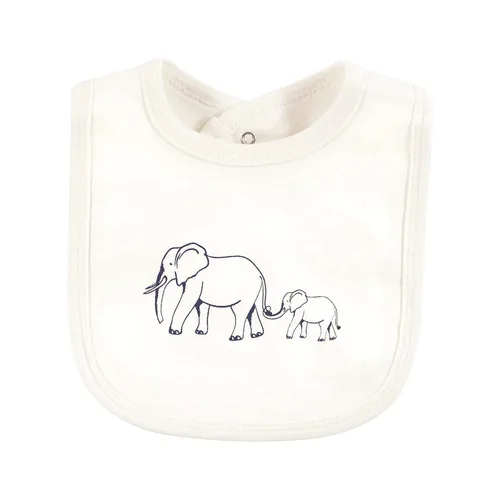 Vista 5 de Touched by Nature - Baberos unisex de algodón orgánico para bebé, cacahuete azul, talla única